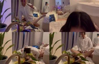 Onlyfans น้องแอม โดนคู่ขาอมควยก่อนอ้าหีให้เย็ดสด ท่าหมาและขย่มควยจนชักแตกเต็มหน้า amam7078