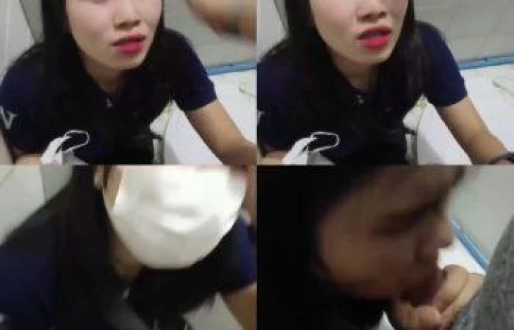 แบงค์บังคับสาวโรงงานอมควยเด็ดในห้องน้ำหลังเลิก