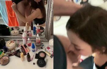 Onlyfans ellieeen1 สาวผมยาวชุดชั้นในดำถูกดึงผมกลืนลึก