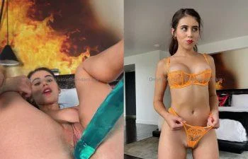 Onlyfans ชุดลูกไม้ส้มยัดควยปลอมหี violetbrandani.vip