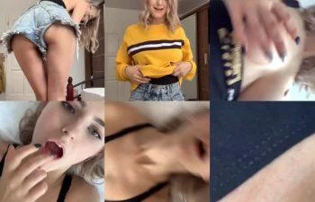 evaelfie น้องอีวาอีฟโชว์หีเนียนนมใหญ่หมุนทุกมุม