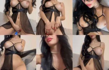 dulci.xprincess หุ่นอวบชุดบางโดนดิลโด้น้ำเงินยัดหี