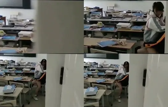 นักเรียนถูกจับกดลงโดนซอยหีแรง มีคนยืนดูน้ำเงี่ยนกระฉูด